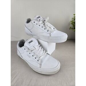 Vans Bearcat White Leather Skate Sneakers Womens 6.5 Low Top Shoes 500714